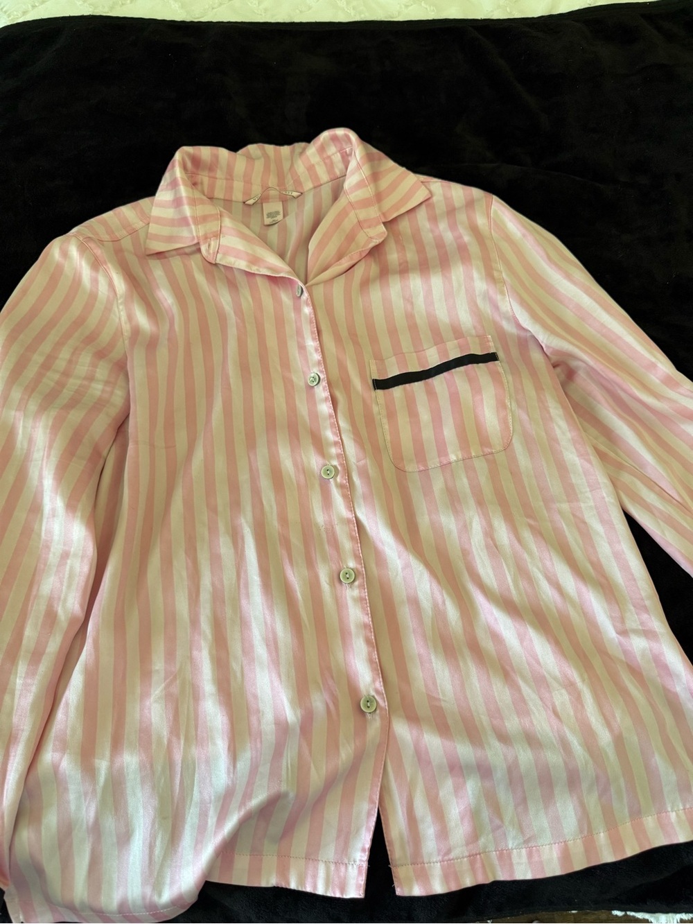 PINK Victoria's Secret Pink & White Striped Pajama Set - Picture 3 of 5